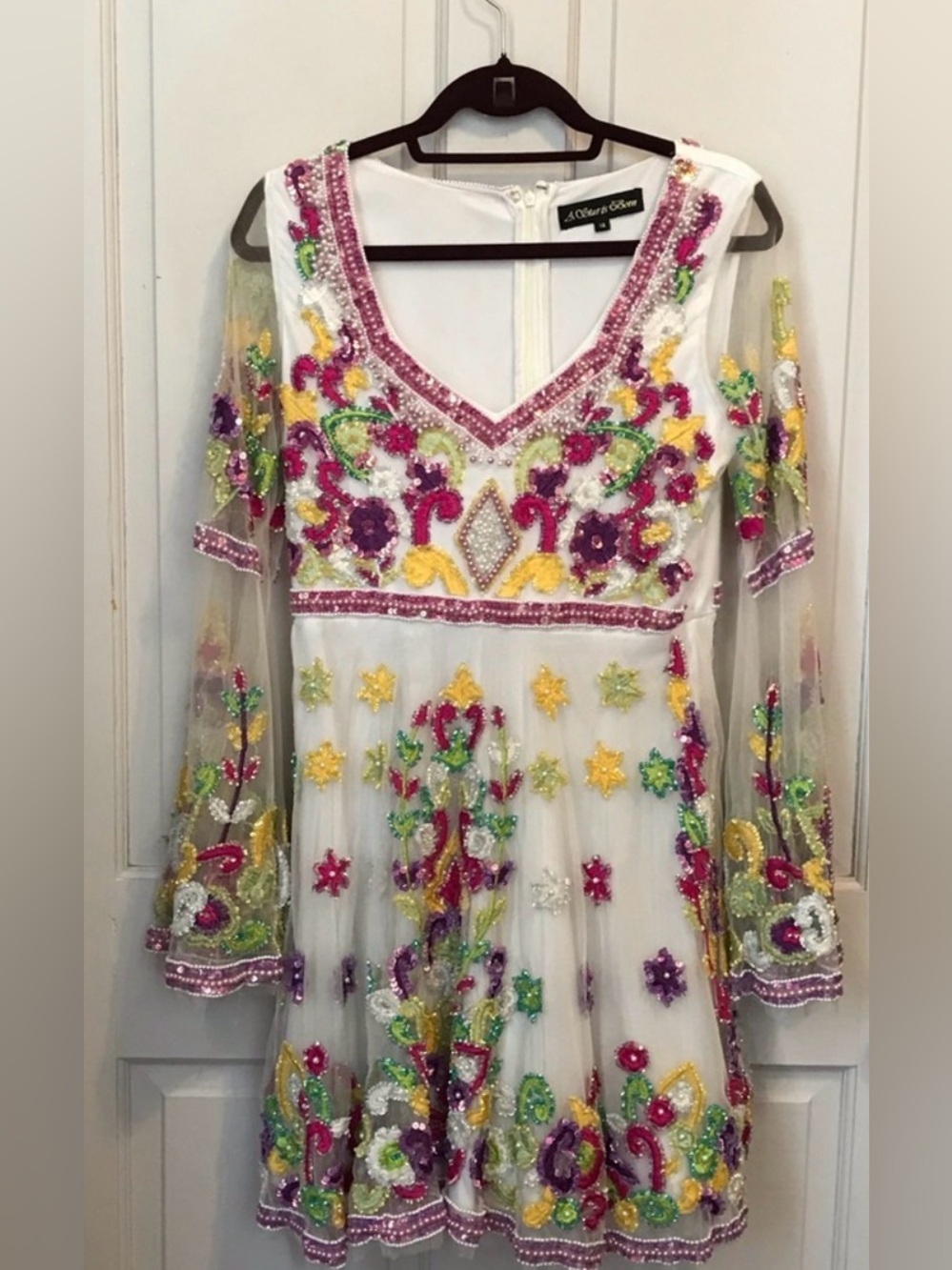 Beautiful embroidered skater dress - A Star Is Born